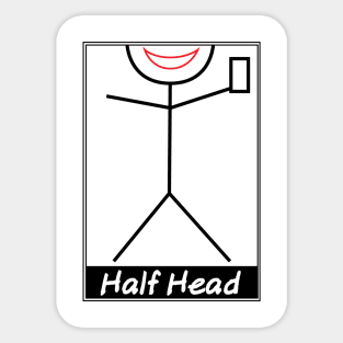 Half Head Sticker